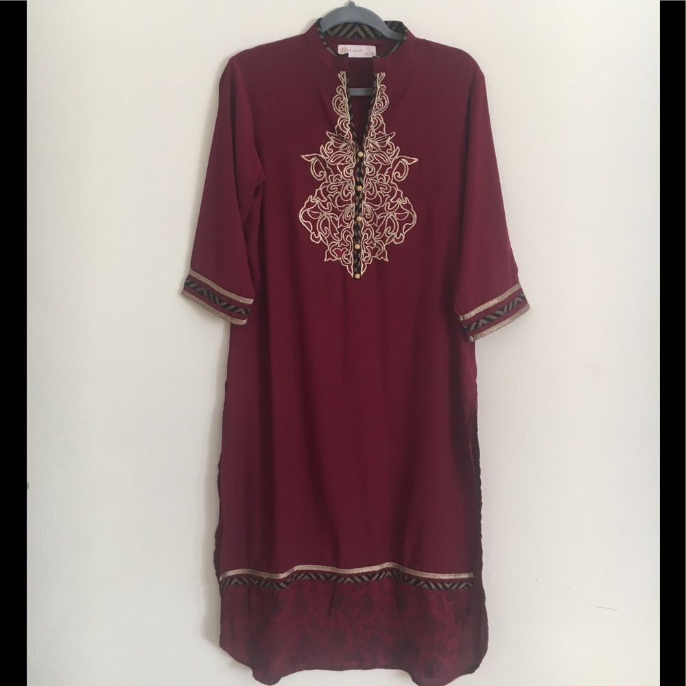 Beautiful chiffon embroidered Kurta